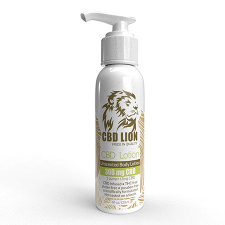 Image of CBD Lion's CBD Lotion in white back ground